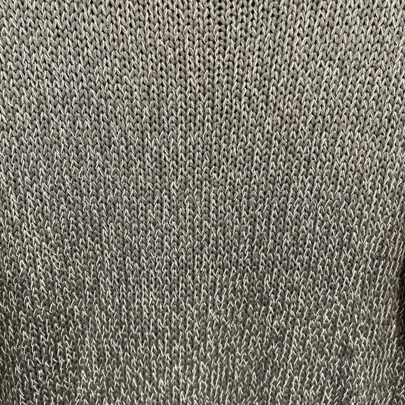 Alya Women's Gray And White Pullover Sweater Size M Elbow Pads Side Slit - Picture 4 of 9